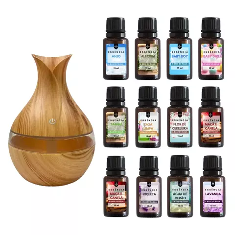 Kit 5 Essências Concentradas 15ml Para Umidificador de Ambiente - A Base de Ág
