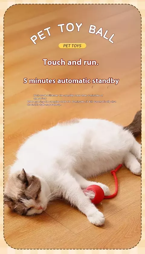 Gato bola interativa brinquedos bola de rolamento automático falso cauda recarr
