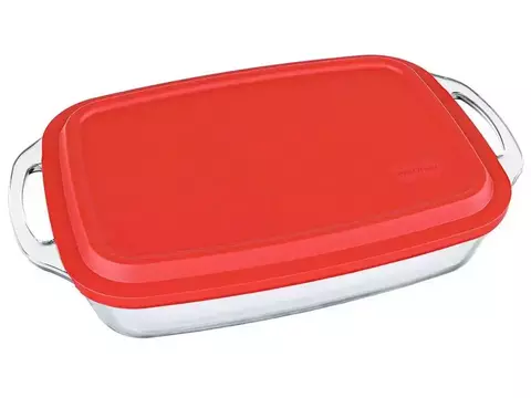 Assadeira de Vidro Retangular com Alças Marinex Seletta