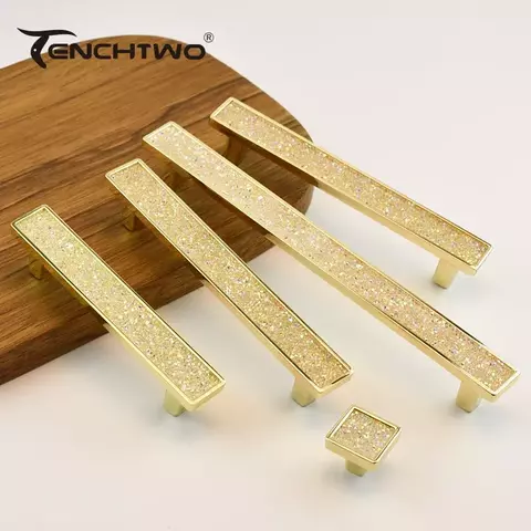 Ouro cristal diamante móveis lidar com porta guarda-roupa armário de armazenam
