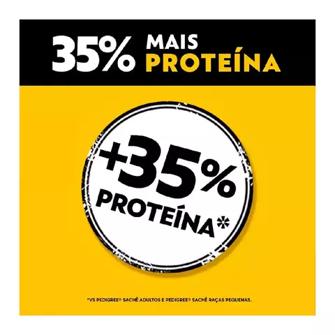 Kit 6un. Ração Úmida Pedigree High Protein Sachê Cães Adultos Carne e Frang