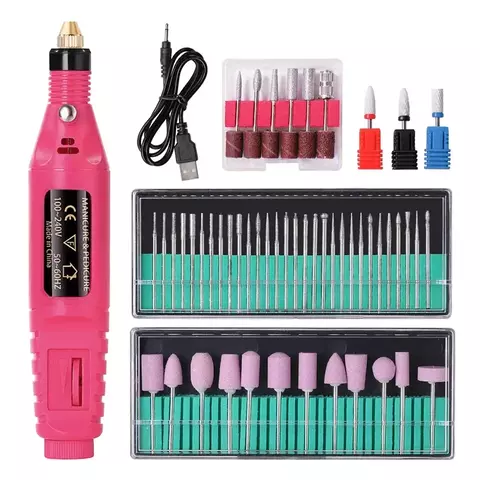 Máquina de polimento de unhas portátil, 6 cores, nova máquina de broca de unh