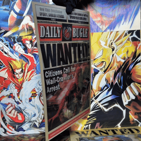 SPIDERMAN PERIODICO POSTER 3D