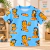 Camiseta Infantil Azul 100% Algodão Estampa Garfield - comprar online