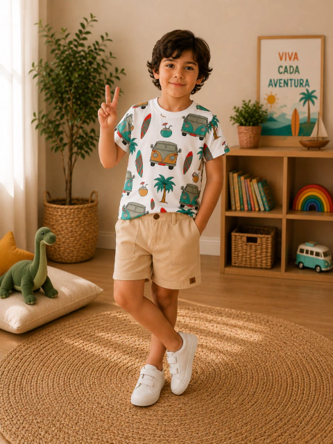 Camiseta Infantil Ônibus