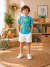 Camiseta Infantil Azul 100% Algodão - Estampa Selva