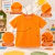 Camiseta Infantil laranja com bolso 100% Algodão na internet