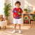 Camiseta Infantil Vermelha 100% Algodão - Estampa Dinossauros