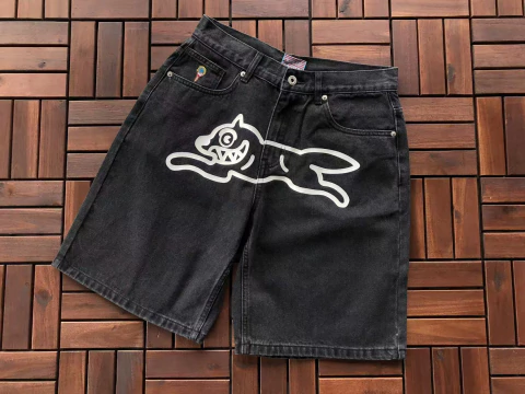 Bermuda Jeans Ice Cream Preto