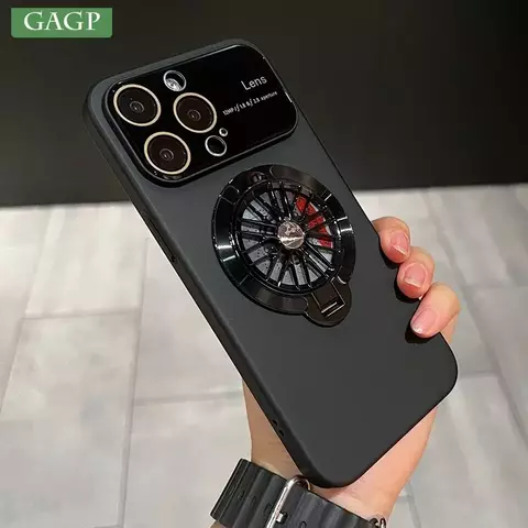 Capa Magnética p/ iPhone 16/15 Plus – Suporte Giratório Giroscópio