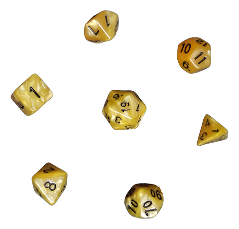 Set Dados Juego Rol Marmolados En Bolsa X7 Unidades