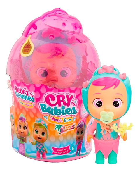 Cry Babies Capsula Magic Tears Tropical Muñeca Shiny Shells