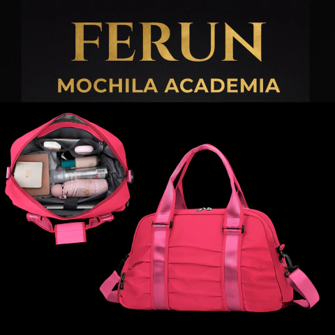 Bolsa de Viagem e Academia FERUN Grande Capacidade, Compartimento Lateral e Alça Ajustável - comprar online