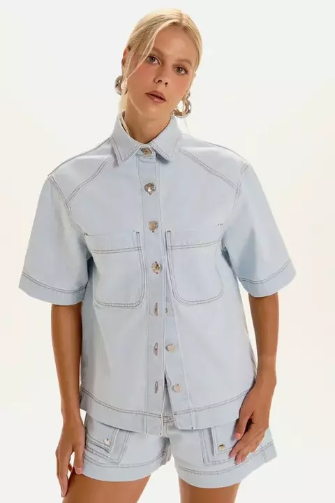CAMISA JEANS FLAVIA ICED BLUE