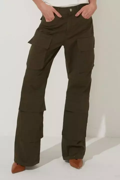 CALÇA SARJA MELISSA VERDE ERVILHA