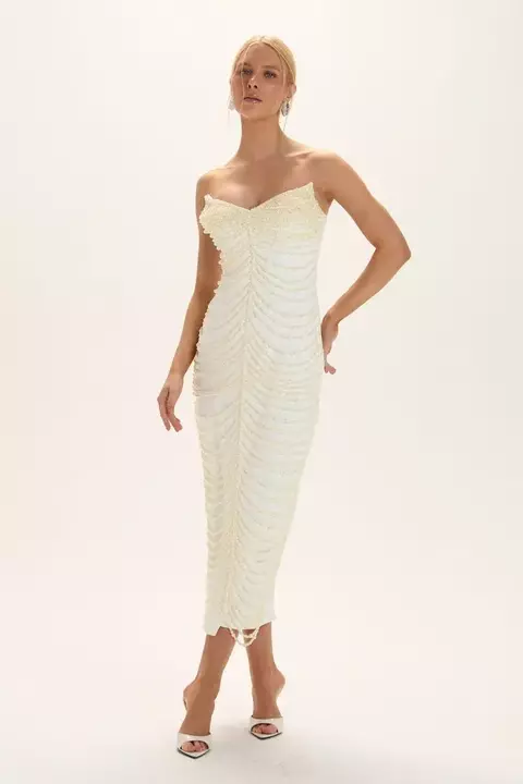 VESTIDO MIDI KELLY OFF WHITE