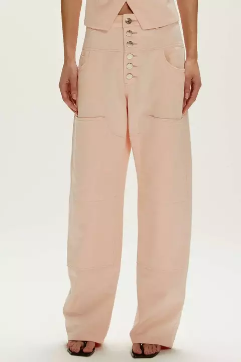 CALÇA SARJA GUTA ROSA PÓLEN