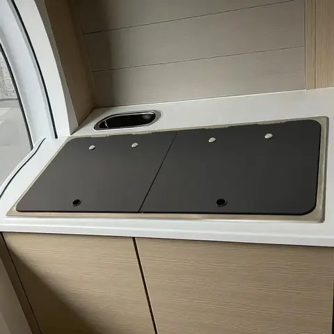 Anafe Doble Con Mesada Y Con Bacha Motorhome Casa Rodante Nautica