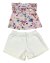 Conjunto Infantil Menina Alakazoo Bata Floral Aplique Short