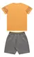 Conjunto Infantil Menino Tile e Sul Camiseta Mostarda Bermuda - comprar online