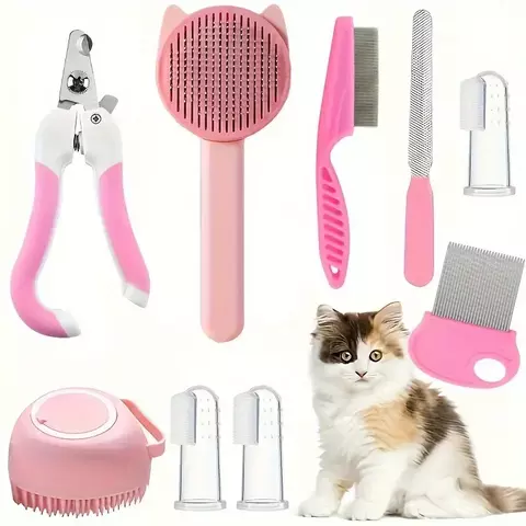 Kit de beleza para gatos, 8 peças IMPERDIVEL