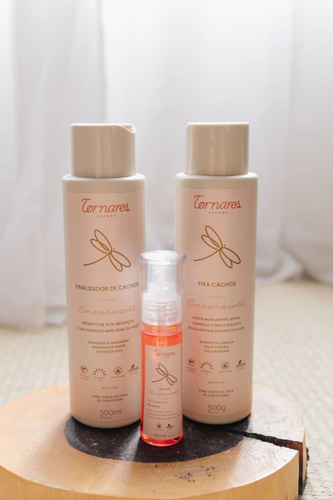 Kit Finalizador de cachos 500ml + Fixa cachos 500g + nutri óleo 45ml - Encaracolê