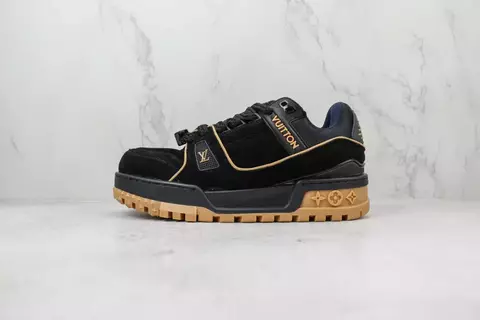 Louis Vuitton Trainer Maxi Black Brown Suede - comprar online