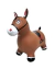 Caballo Saltarín Inflable Marrón