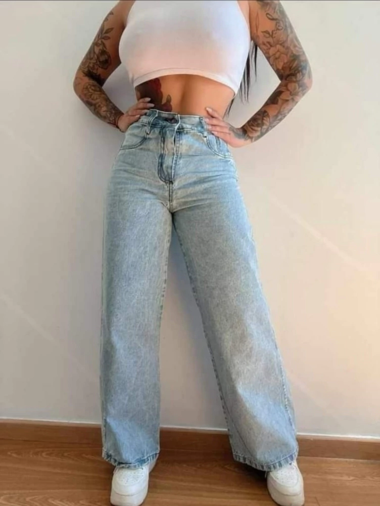 3x1 | JEANS WIDE LEG + 2 REMERAS BABY TEE DE REGALO