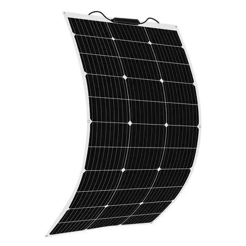 Kit de painel solar e 300w 200w 100w painéis solares flexíveis 12v 24v módulo