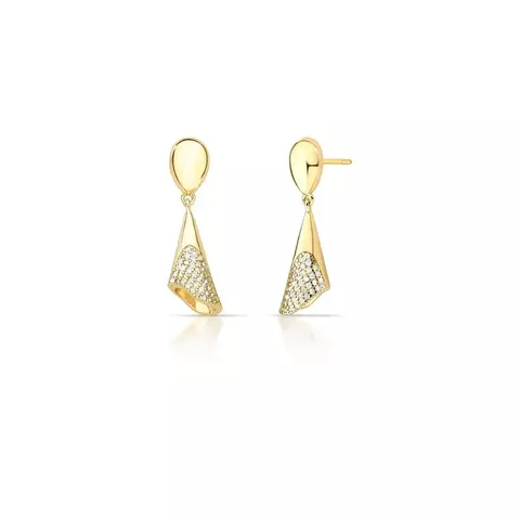 BRINCO DE GOTA EM PÊNDULO CURVO CRAVEJADO