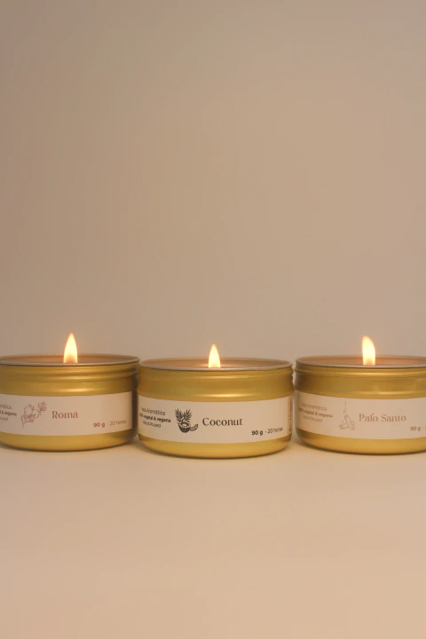 Trio Can Travel Candle | 90g cada + Saco de Algodão Be Hygge - comprar online