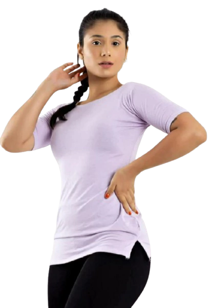 Blusa Metamorfose Lilás Fitness Lisa Manga Curta | REF: MTF40