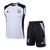Kit Treino adulto - Camisa e Shorts - Seleção Alemanha Adidas 24/25 - Branco e preto com detalhes em roxo