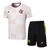 Kit Treino adulto - Camisa e Shorts - Flamengo Adidas 24/25 - Bege e preto com detalhes em vinho