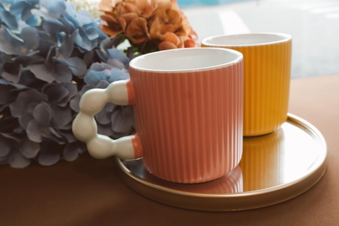 CANECA 360ML BUBBLE ROSA