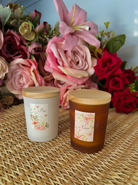 Vela Decorativa de Vidro com Tampa