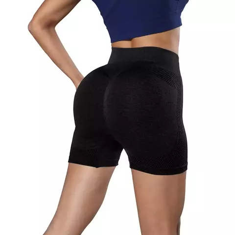 Short Modelador Feminino Academia - Empina Bumbum + Cintura Alta - Yoga.