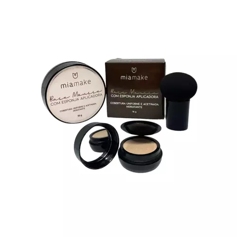 Base Mousse com Esponja Aplicadora – Cores Escuras (6, 7 e 8) – Mia Make