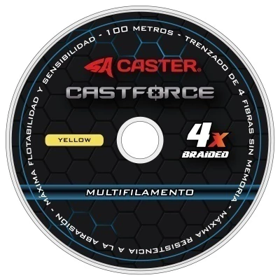 MULTIFILAMENTO CASTER CASTFORCE 4X 100M - GRIS