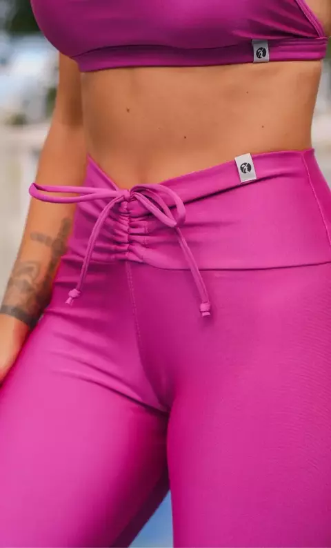 Calça legging glow com amarração
