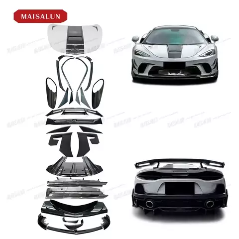 Carbon Fiber Body Kit Car Accessories for McLaren GT to PRO Style Front Lip Rear Diffuser Spoiler Hood Bodykit