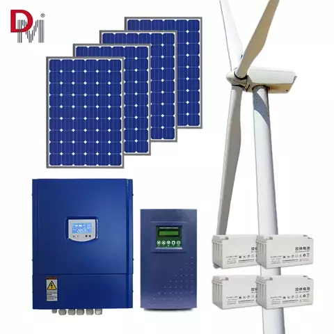 Complete 10KW Wind Turbine and 5KW Solar Energy System Hybrid Solar Wind Power for Home Use