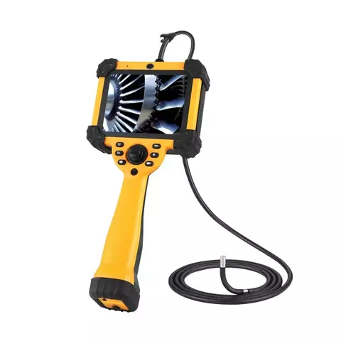 360°Deg Articulation Videoscope, 6mm 3.9mm Aviation Pipe Inspection Endoscope, 5.7'' Intelligent Touch Screen Borescope