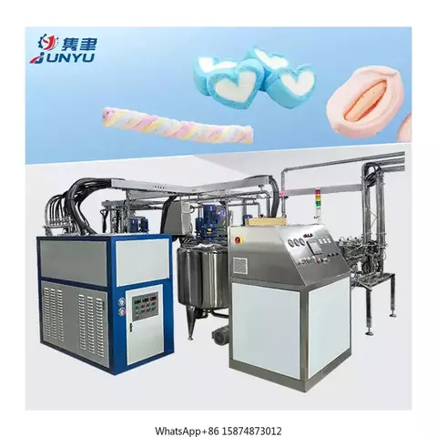 Chocolate Filling Automatic Marshmallow Depositing Production Line With Marshmallow Aerator Making Equipment Machines