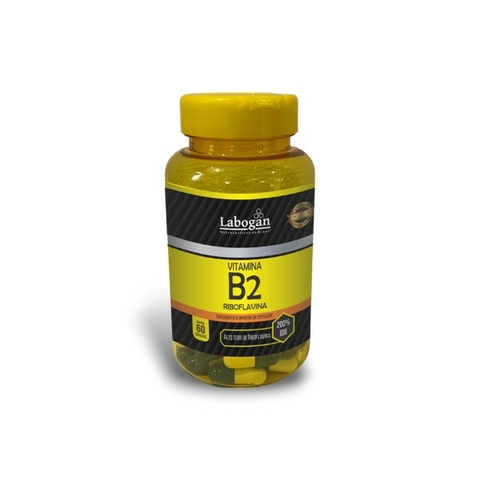 VITAMINA B2 (RIBOFLAVINA) - POTE 60 CAPS LINHA AMARELA - LABOGAN