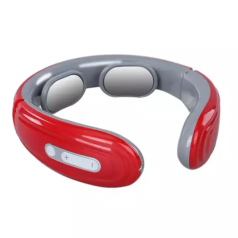 CollarTrurbo; Massageador elétrico de pescoço, 6 modos, pulso ems, infravermelho, calor, rel