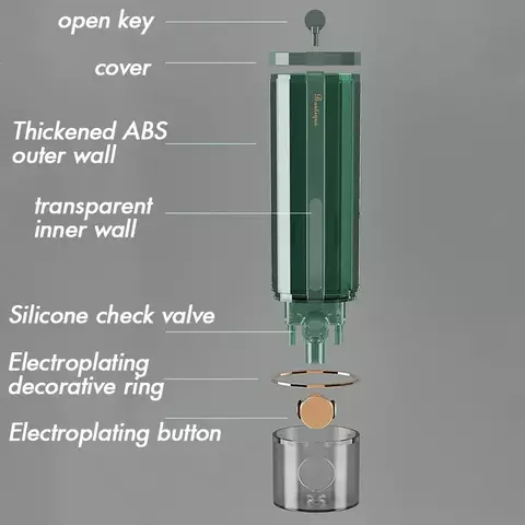 Mini PDF;Dispensador de sabão não perfurado, desinfetante para as mãos, cabide de parede, dispensador de imprensa, casa, hotel, chuveiro, gel, shampoo