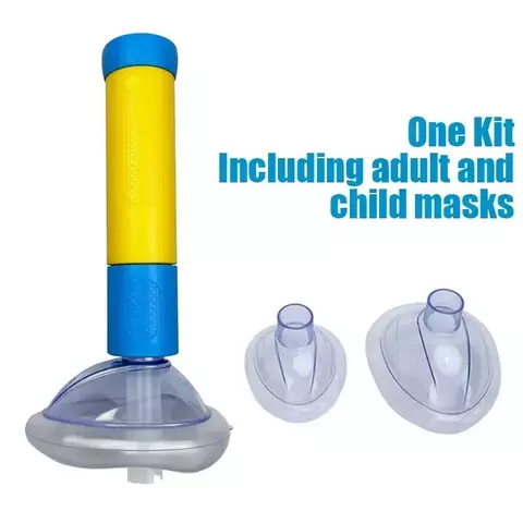 Kit de primeiros socorros asfixia respiratório anti asfixia máscara facial artificial emergência adultos e crianças 2 tamanho casa dispositivo resgate cpr
