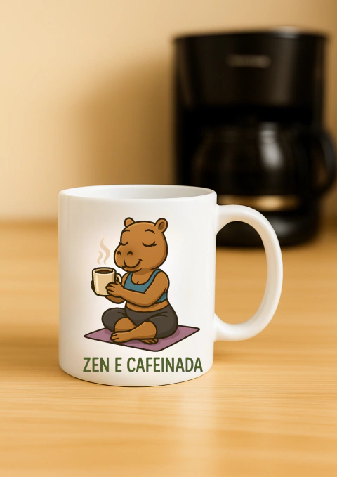 Capivara Meditando com Café - comprar online